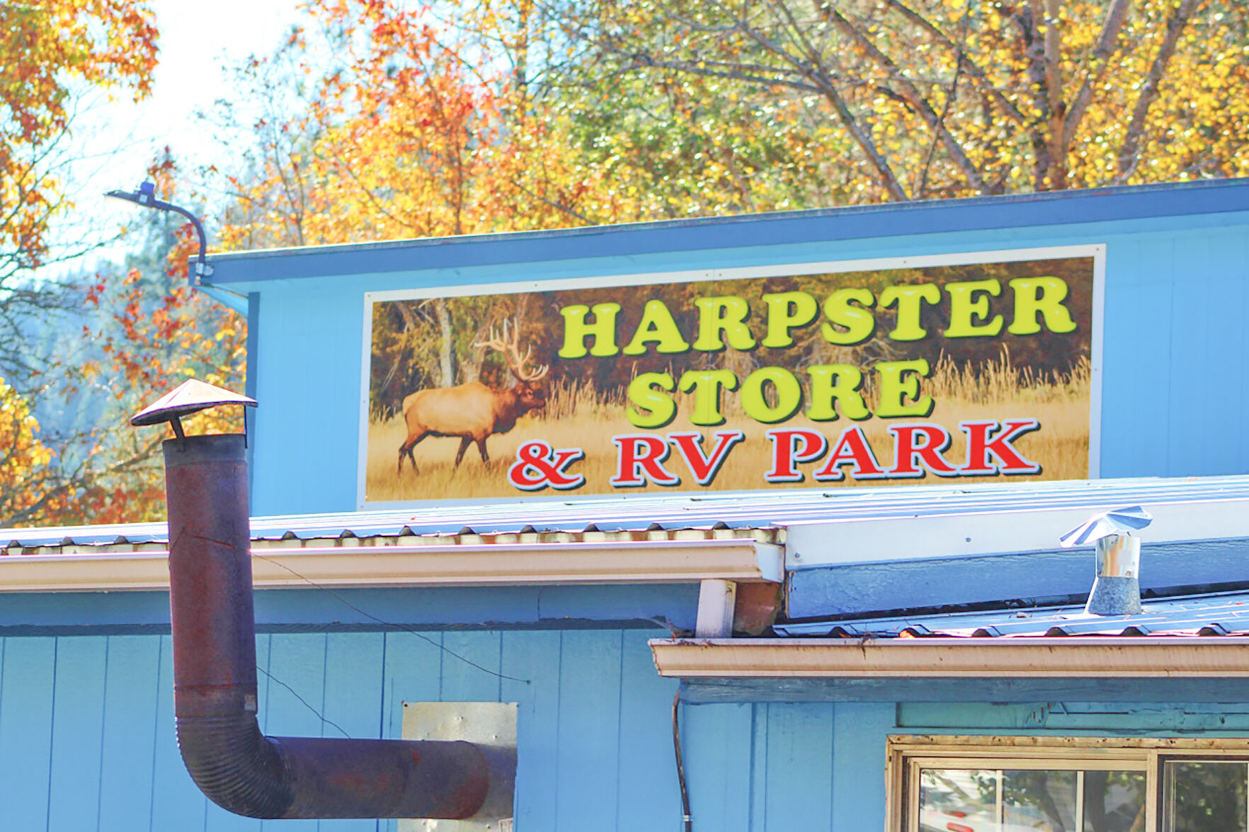 Harpster Store & RV Park sign photo